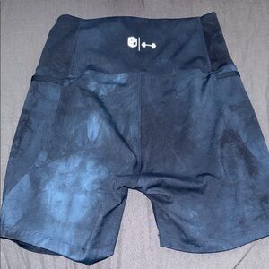 Born Primitive Barbella Collab Navy Blue Dye Athletic Shorts 💙🩵🖤